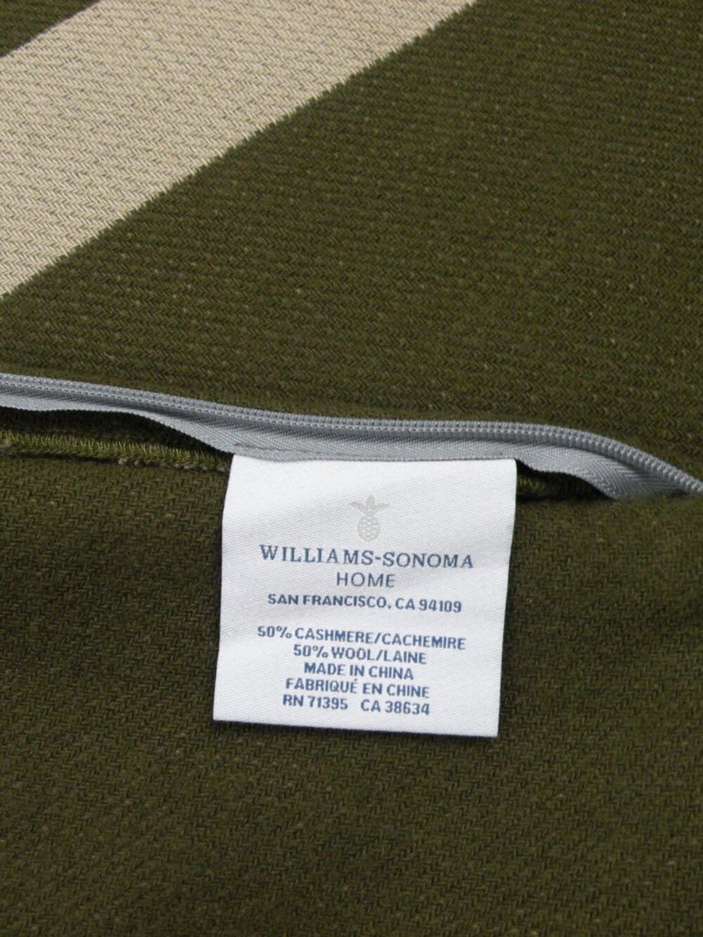 Williams Sonoma Cashmere & Wool Equestrian Pillow Cover - Picture 3 of 3